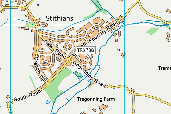 TR3 7BG map - OS VectorMap District (Ordnance Survey)