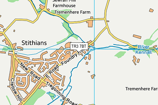 TR3 7BT map - OS VectorMap District (Ordnance Survey)