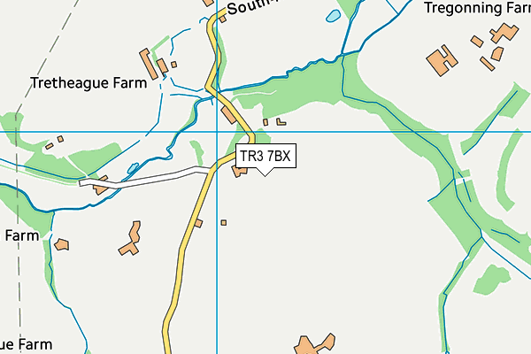 TR3 7BX map - OS VectorMap District (Ordnance Survey)