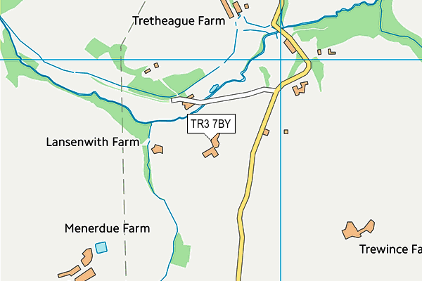 TR3 7BY map - OS VectorMap District (Ordnance Survey)
