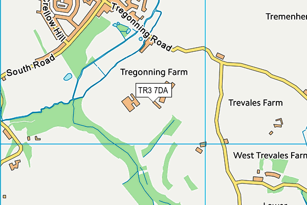 TR3 7DA map - OS VectorMap District (Ordnance Survey)