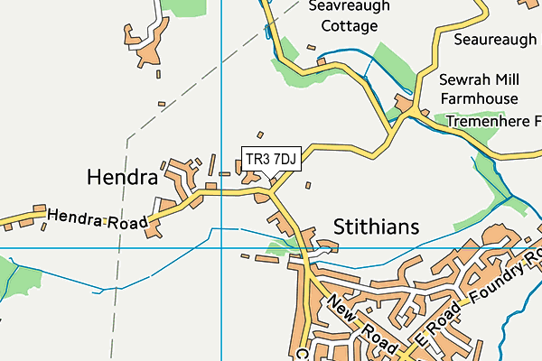 Stithians Playing Field (New) map (TR3 7DJ) - OS VectorMap District (Ordnance Survey)