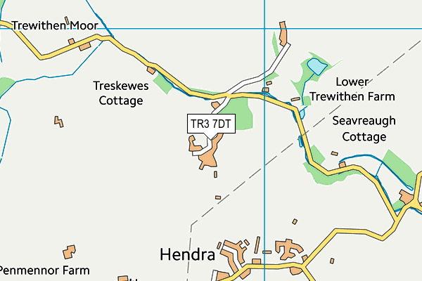 TR3 7DT map - OS VectorMap District (Ordnance Survey)