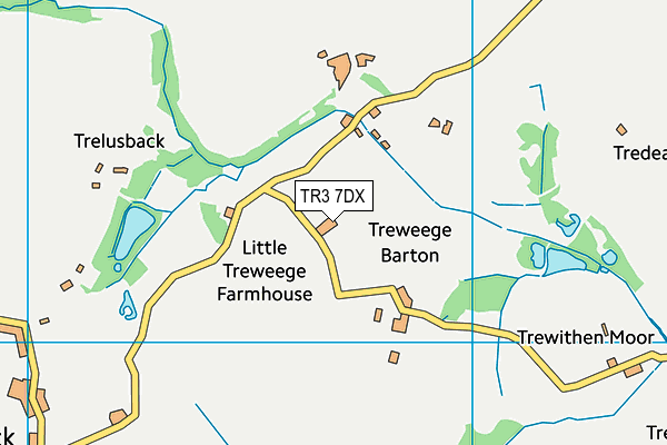 TR3 7DX map - OS VectorMap District (Ordnance Survey)