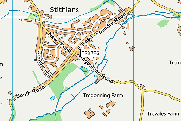 TR3 7FG map - OS VectorMap District (Ordnance Survey)