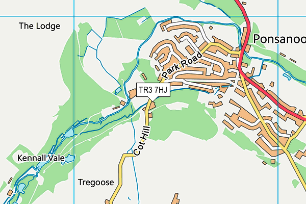 TR3 7HJ map - OS VectorMap District (Ordnance Survey)