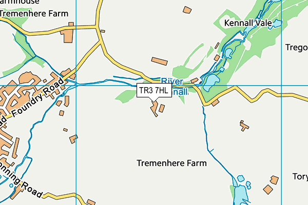 TR3 7HL map - OS VectorMap District (Ordnance Survey)