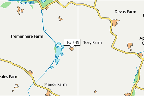 TR3 7HN map - OS VectorMap District (Ordnance Survey)