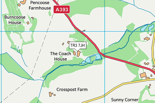 TR3 7JH map - OS VectorMap District (Ordnance Survey)