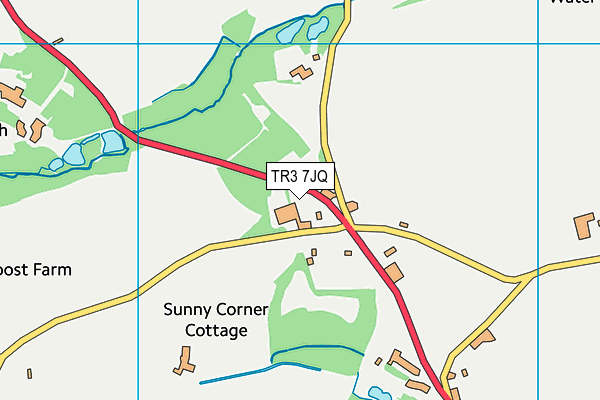 TR3 7JQ map - OS VectorMap District (Ordnance Survey)