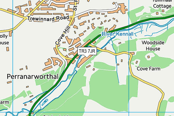 TR3 7JR map - OS VectorMap District (Ordnance Survey)