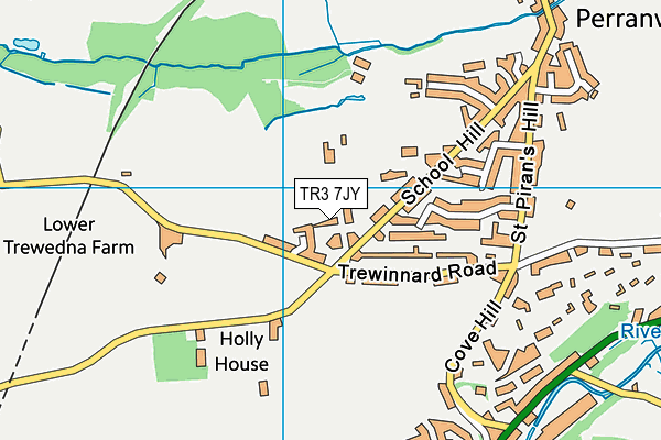 TR3 7JY map - OS VectorMap District (Ordnance Survey)