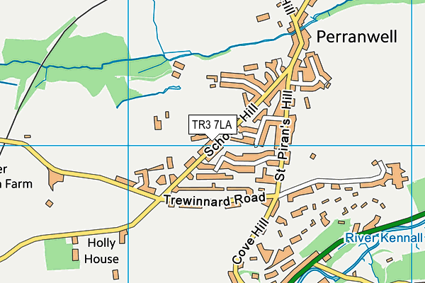 TR3 7LA map - OS VectorMap District (Ordnance Survey)