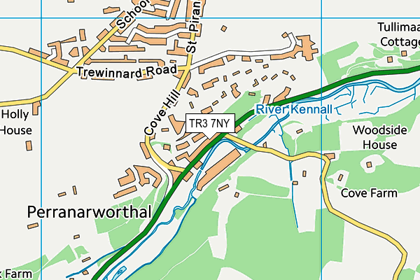 TR3 7NY map - OS VectorMap District (Ordnance Survey)