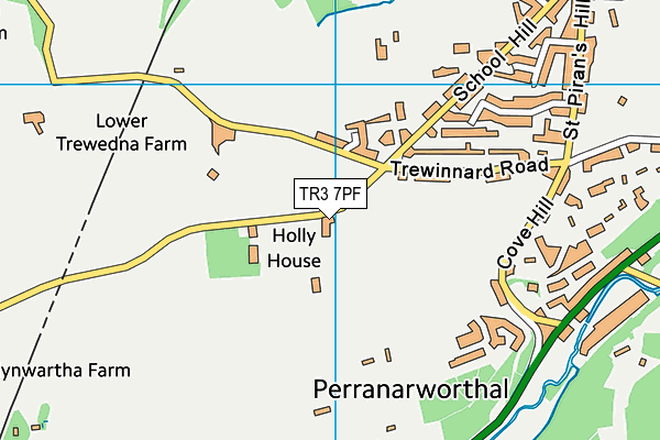 TR3 7PF map - OS VectorMap District (Ordnance Survey)