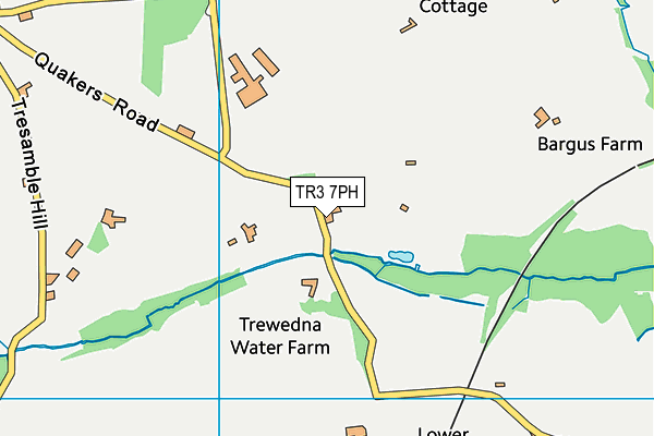 TR3 7PH map - OS VectorMap District (Ordnance Survey)