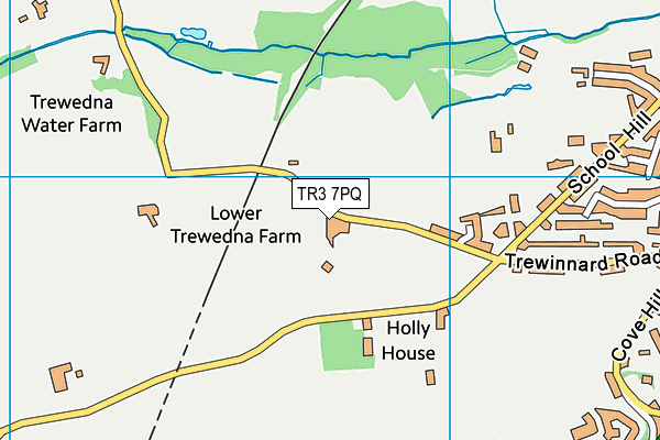 TR3 7PQ map - OS VectorMap District (Ordnance Survey)