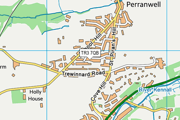 TR3 7QB map - OS VectorMap District (Ordnance Survey)