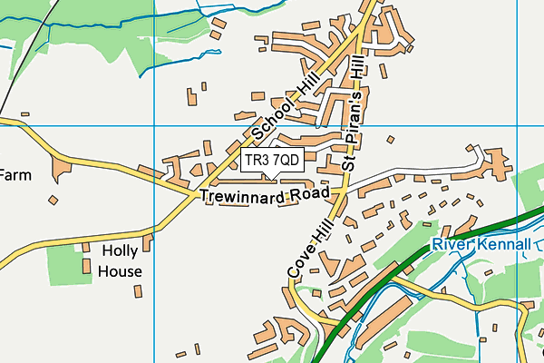 TR3 7QD map - OS VectorMap District (Ordnance Survey)