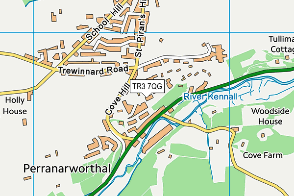 TR3 7QG map - OS VectorMap District (Ordnance Survey)