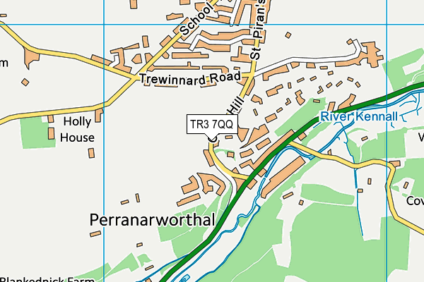 TR3 7QQ map - OS VectorMap District (Ordnance Survey)
