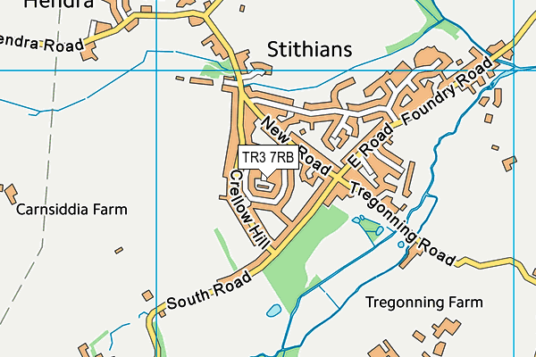 TR3 7RB map - OS VectorMap District (Ordnance Survey)