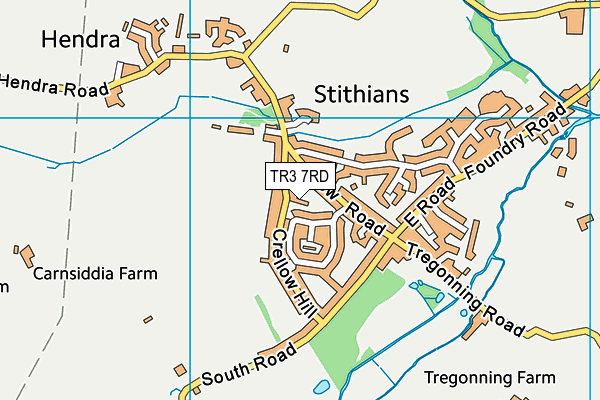 TR3 7RD map - OS VectorMap District (Ordnance Survey)