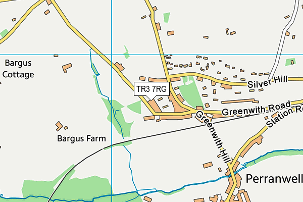TR3 7RG map - OS VectorMap District (Ordnance Survey)