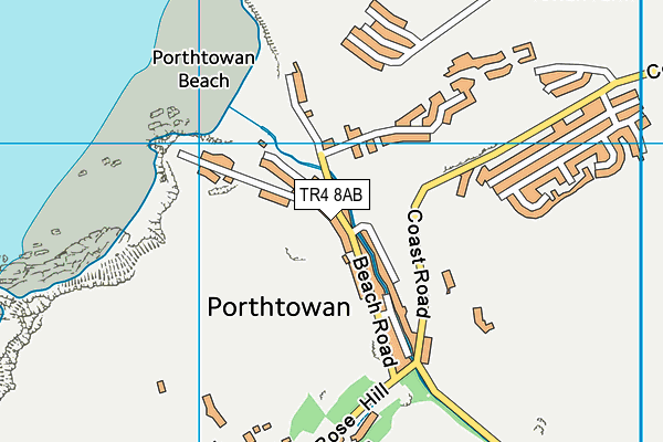 TR4 8AB map - OS VectorMap District (Ordnance Survey)