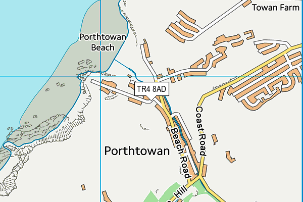 TR4 8AD map - OS VectorMap District (Ordnance Survey)