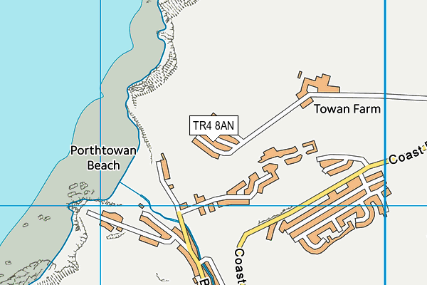 TR4 8AN map - OS VectorMap District (Ordnance Survey)