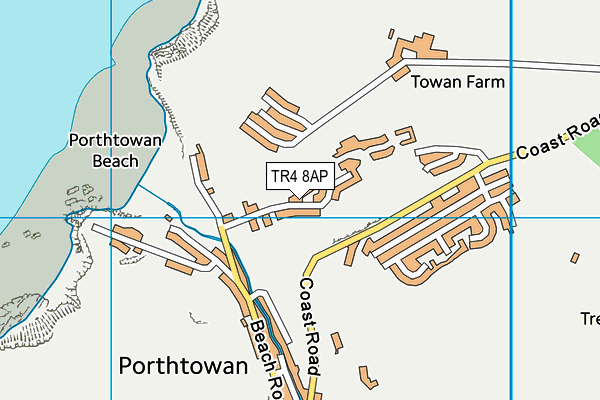 TR4 8AP map - OS VectorMap District (Ordnance Survey)