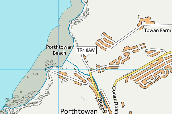 TR4 8AW map - OS VectorMap District (Ordnance Survey)