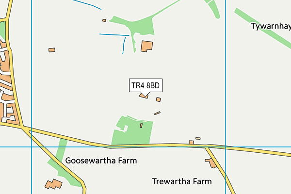 TR4 8BD map - OS VectorMap District (Ordnance Survey)