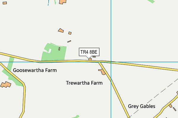 TR4 8BE map - OS VectorMap District (Ordnance Survey)