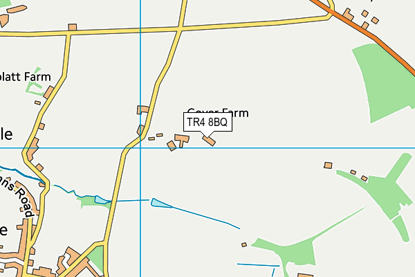 TR4 8BQ map - OS VectorMap District (Ordnance Survey)