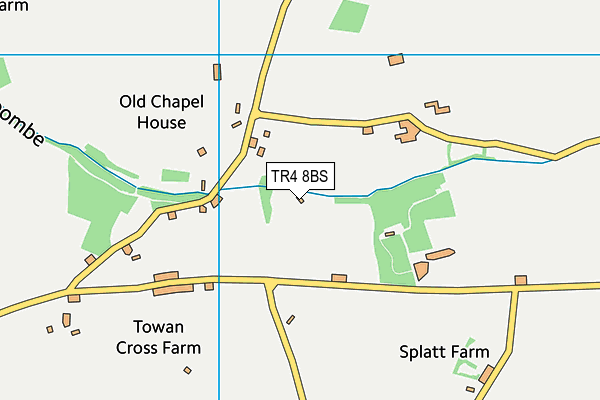 TR4 8BS map - OS VectorMap District (Ordnance Survey)