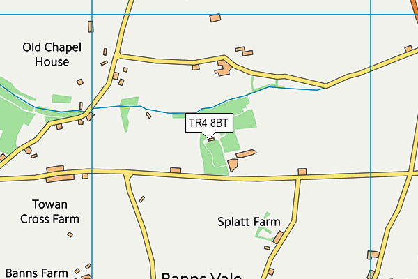TR4 8BT map - OS VectorMap District (Ordnance Survey)