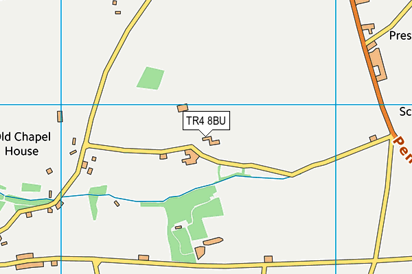 TR4 8BU map - OS VectorMap District (Ordnance Survey)