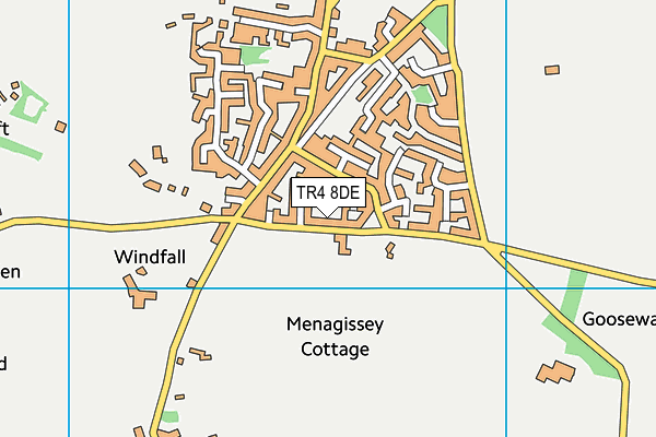 TR4 8DE map - OS VectorMap District (Ordnance Survey)