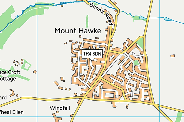 TR4 8DN map - OS VectorMap District (Ordnance Survey)