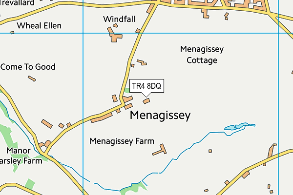 TR4 8DQ map - OS VectorMap District (Ordnance Survey)