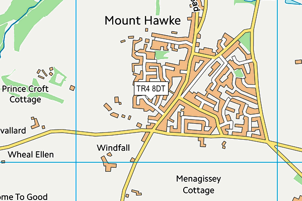 TR4 8DT map - OS VectorMap District (Ordnance Survey)