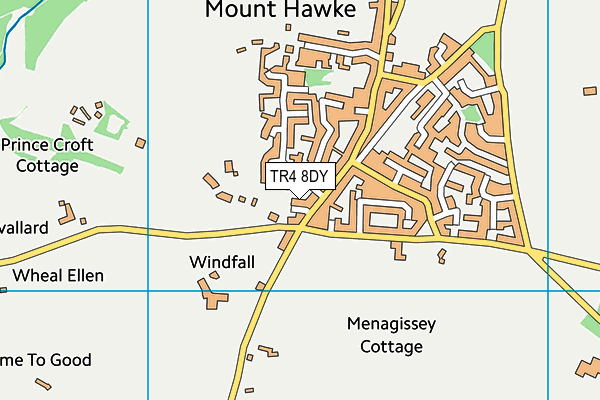 TR4 8DY map - OS VectorMap District (Ordnance Survey)