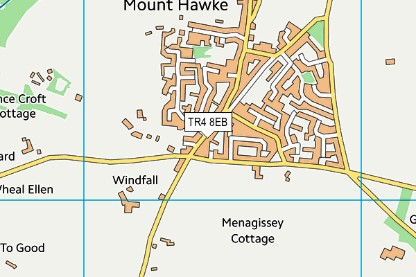 TR4 8EB map - OS VectorMap District (Ordnance Survey)