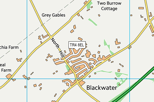 TR4 8EL map - OS VectorMap District (Ordnance Survey)
