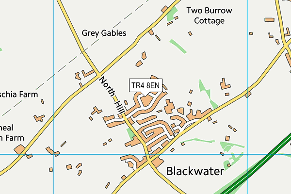 TR4 8EN map - OS VectorMap District (Ordnance Survey)
