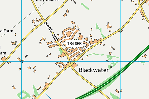 TR4 8ER map - OS VectorMap District (Ordnance Survey)