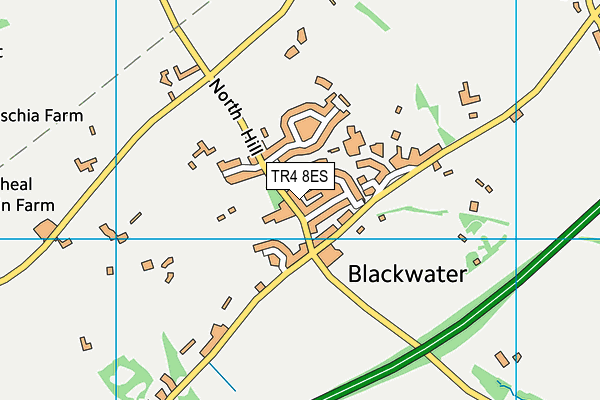 Blackwater Community Primary School map (TR4 8ES) - OS VectorMap District (Ordnance Survey)