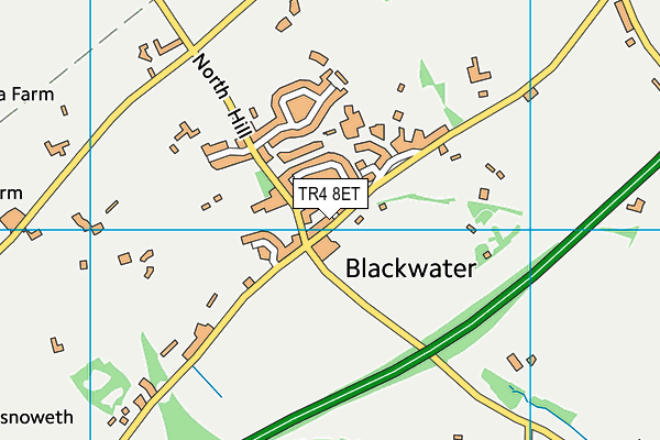 TR4 8ET map - OS VectorMap District (Ordnance Survey)